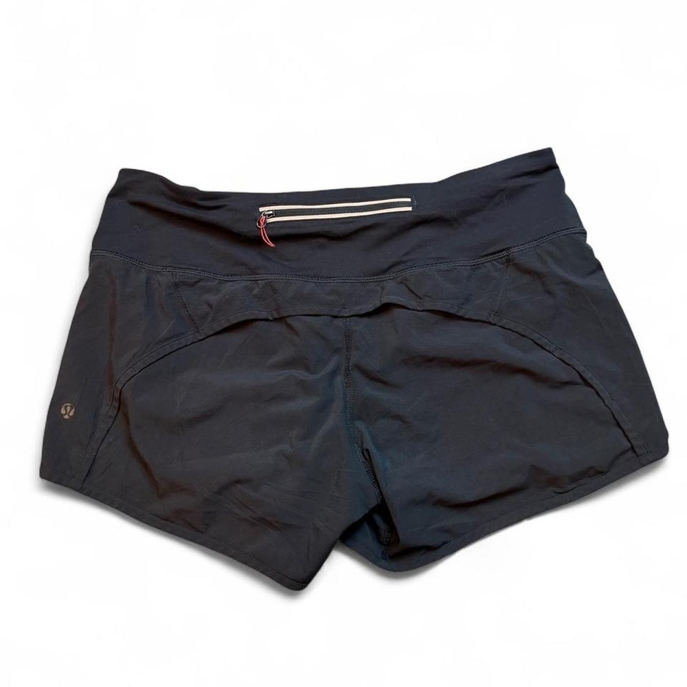 Lululemon Running Shorts Women's Sz 8 Black Inner Panty Workout Gym Athletic